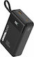 Crystal Audio PBK9 Power Bank 20000mAh 65W with USB-A Port and USB-C Port Power Delivery Black