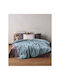 Kentia Yolanda Κουβέρτα Βελουτέ Μονή 160x220εκ. Denim