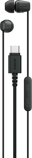 Sony Ier-ex15c In-ear Handsfree Ακουστικά με Βύσμα USB-C Μαύρο
