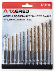 Tagred Burghiu HSS Titan cu Tija Hexagonală pentru Lemn και Metal 6.5mm