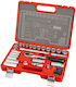 Set Profesional Extol Premium 39 Piese Chei Tubulare Biți 3/8" Șurubelniță cu Clichet