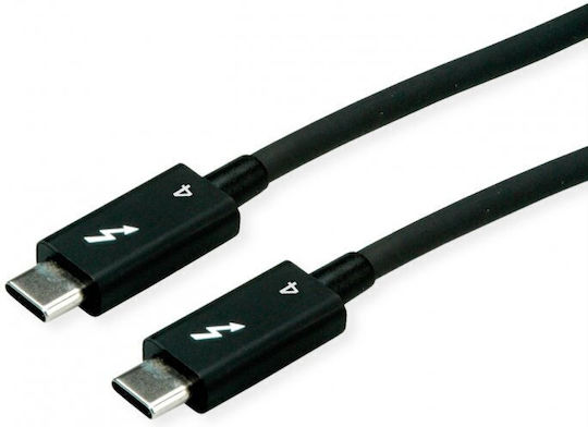 Roline Thunderbolt 4 Cable Roline 11.02.9047 USB Type-C Active 8K60Hz 40GB 100W T-T 1.5m Black