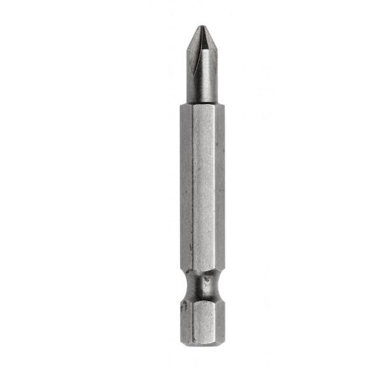 Set 2 Screwdriver Bits Hogert Hexagonal Pz2 50mm S2 Steel