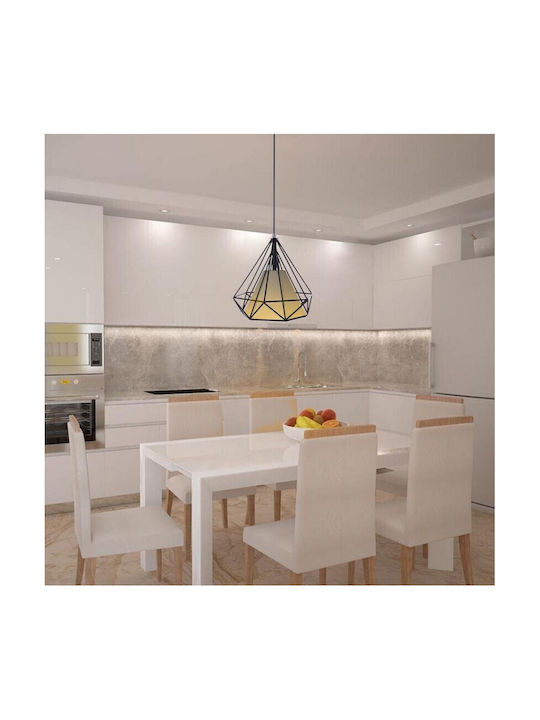 VenCore Pendant Light Black with Socket E27 25x25cm