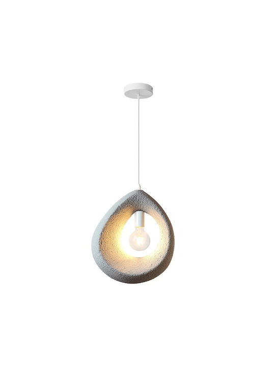Pakketo Ferclyn Pendant Light Gray with Socket E27 32x24x35cm