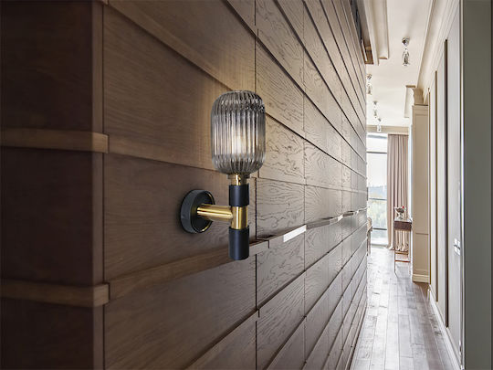 Norma Modern Lamp Wall with Socket E27 Black 14cm