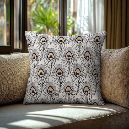 Beauty Home Decorative Pillow Case Peacock Feather 40x40cm