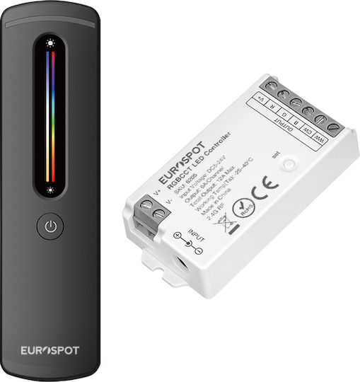 Eurospot LED Kit Controller+ Black Remote RF 2.4GHz RGB+CCT Strip EU6050