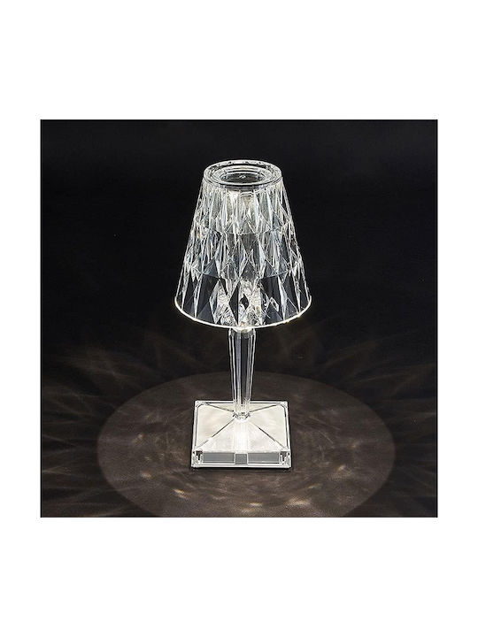 Galifas Table Lamp LED with Transparent Shade and Base