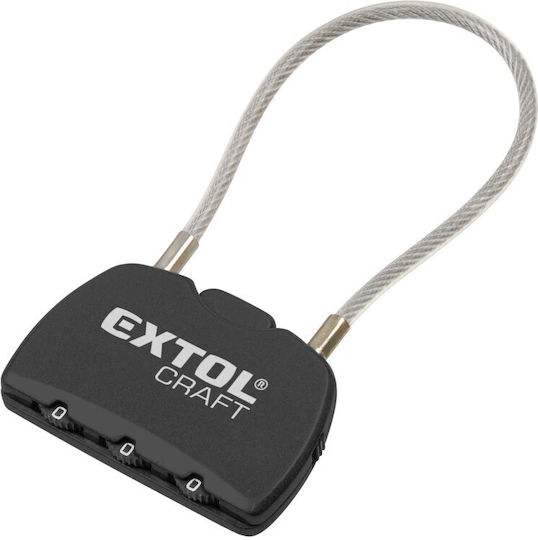 Lacăt cu Combinație Extol Cablu cu Trei Cifre 150 Mm