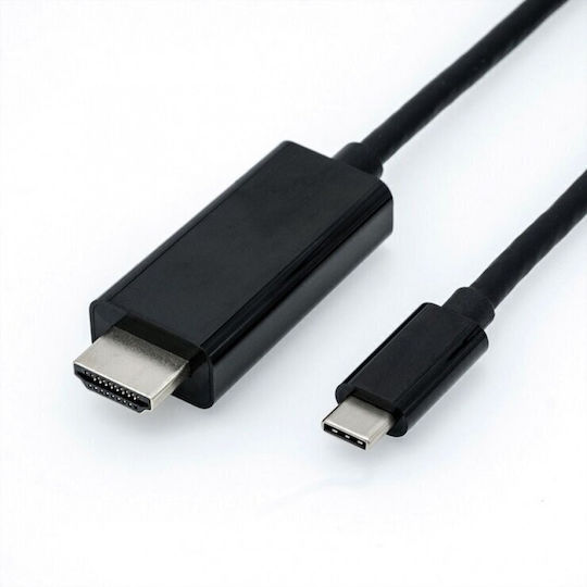 Roline Cablu USB Type C La HDMI 4k60hz T-t 1m Negru Roline 11.04.5840