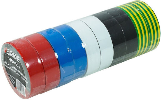 Verke Bandă de izolație 19mm x 20m 10buc Roșu