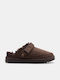 Luigi Women's Clogs with Fur Brown