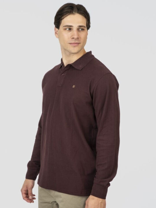 Rebase Polo Bluză cu mânecă lungă Aubergine