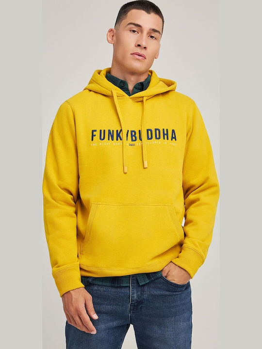 Funky Buddha Sweatshirt with Hood Yellow