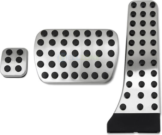 Gmax Set De Pedale Auto Universale Din Aluminiu Gri 3 Bucăți