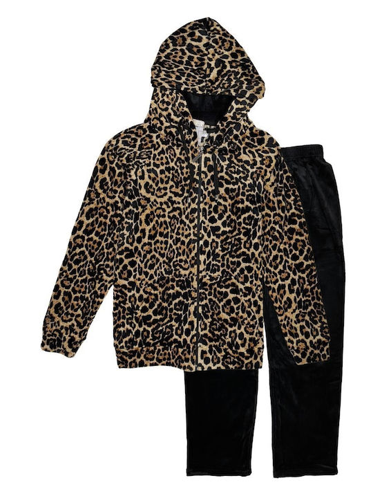 Комплект анцуг Велур Leopard