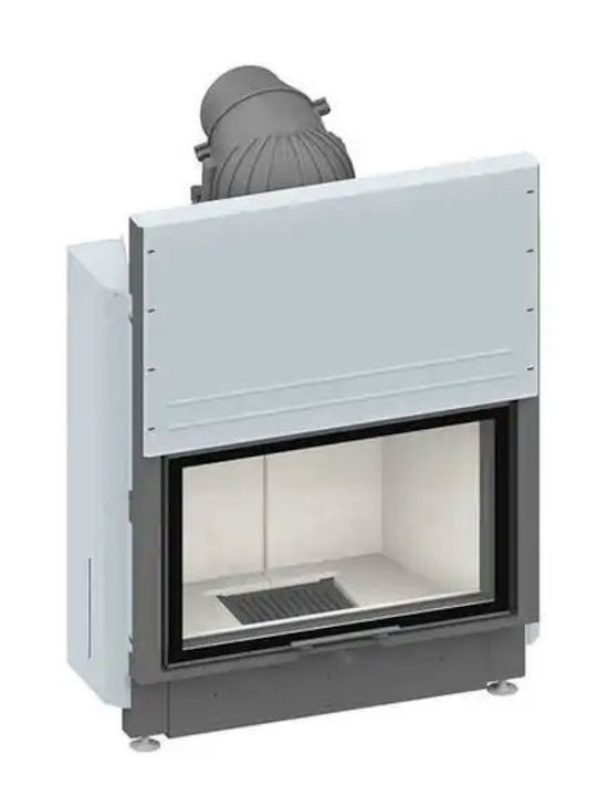 Camina Schmid Lina 73h 57cm Ενεργειακό Τζάκι Ξύλου Ίσιο με Ανοιγόμενη Πόρτα Chamotte, Anthracite