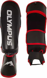 Olympus Sport Kinder Schienbeinschoner Schwarz/Rot