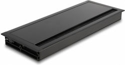 Delock Cable Organizer Brushes Desk Mount 300x120x28mm Black Delock 66859