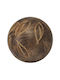 Glob Decorativ Din Lemn Maro 7x7cm Pol 5112294