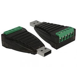 Delock Usb To Serial Rs-422/485 Terminal Block Adapter Surge Protection 600 W Isolation 2.5 Kv Extended Delock 87738