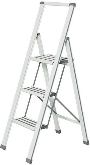 Weiße Klappleiter Wenko Aluminium Höhe 127 cm
