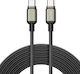 Lito Geflochten USB 2.0 Kabel USB-C männlich - USB-C 100W Schwarz