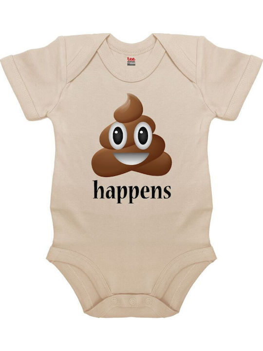 Koupakoupa Shit Happens Κορμάκι Natural (εκρού)