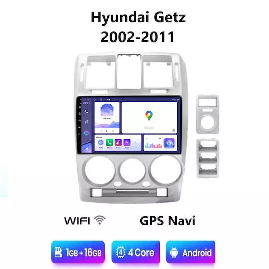 Ηχοσύστημα Αυτοκινήτου για Hyundai Getz 2002-2011 (Bluetooth/USB/WiFi/GPS/Apple-Carplay/Android-Auto) με Οθόνη Αφής 9"