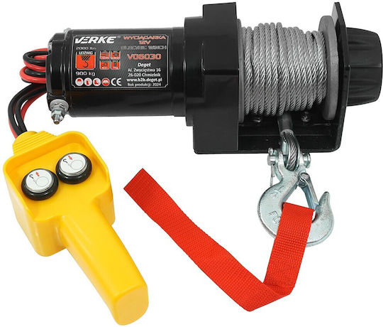 Verke Electric Troliu Auto 4x4 12V cu Capacitate de Tracțiune 907kg