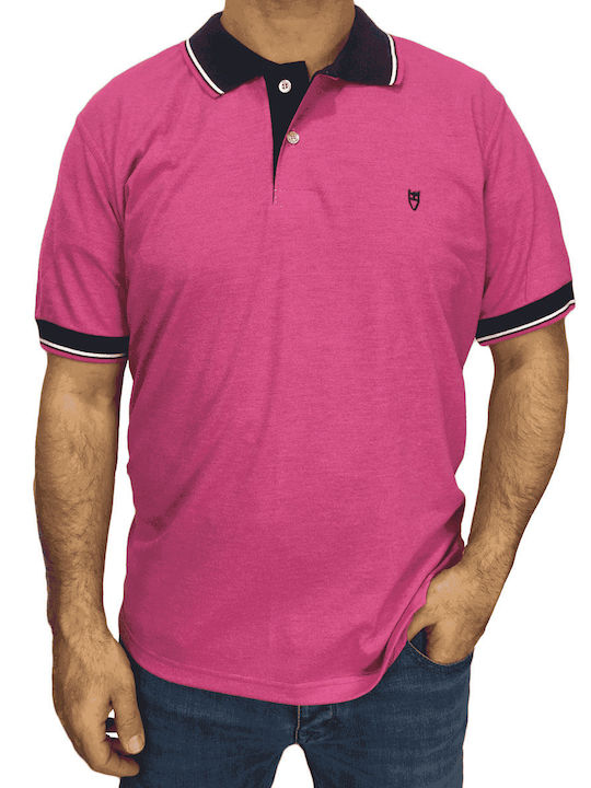 Unique Polo Blouse Melange Fuchsia 402