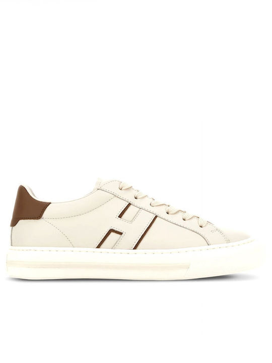 Hogan Allacciato H Ανδρικά Sneakers Λευκό-καφέ