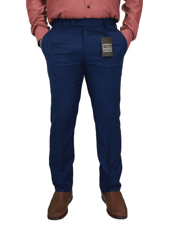 Freeman Clothing Trousers Suit in Slim Fit Royal