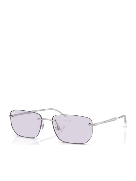 Ray Ban Unisex Sonnenbrille mit Silber Metall Gestell und Lila Spiegel Linse RB3768 003/MH