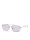 Ray Ban Unisex Sonnenbrille mit Silber Metall Gestell und Lila Spiegel Linse RB3768 003/MH