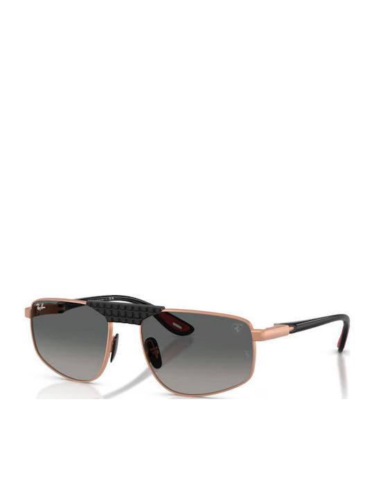 Ray Ban Unisex Sunglasses With Rose Gold Metallic Frame And Grey Gradient Lens RB3776M F12771