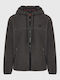Men's Fleece Jacket Hooded Gray
