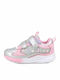 Kids Sneakers with Scratch & Lights Silver