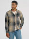Casey Μακρυμάνικo Overshirt Καρό Electric Teal