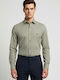 Long-sleeved Cotton Shirt Khaki
