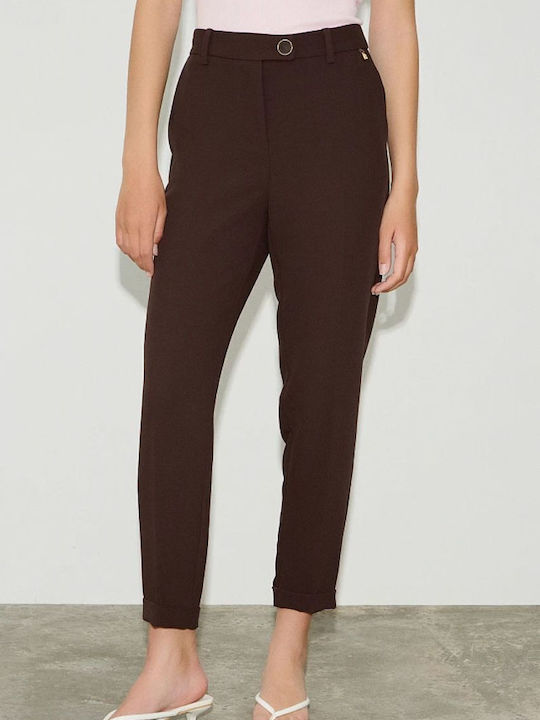 Damen Stoff Hose Chocolate