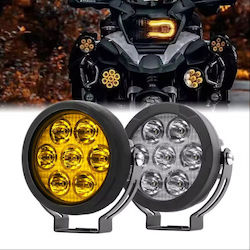 Προβολακια Αλουμινίου Ζευγος Led Ip67 13cm 2 X 35w 6000 Lumen 6000k + Κιτρινα Καπακια