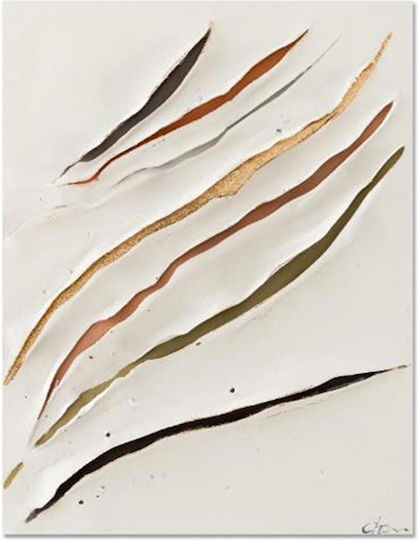 Painting White Multi Color Scratches 60x80 Cm