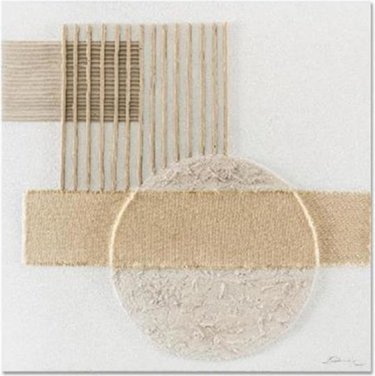 Panou Ecru Forme Geometrice 80x80 Cm