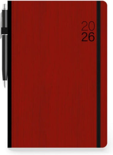 Ημερολόγιο Ημερήσιο 2026 Innostat 17x25cm Eco Μπορντώ 891655