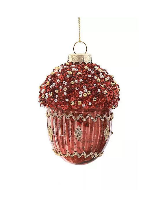 Hängeleuchte Eichel Weihnachtsbaumschmuck Rote mit Glitzer