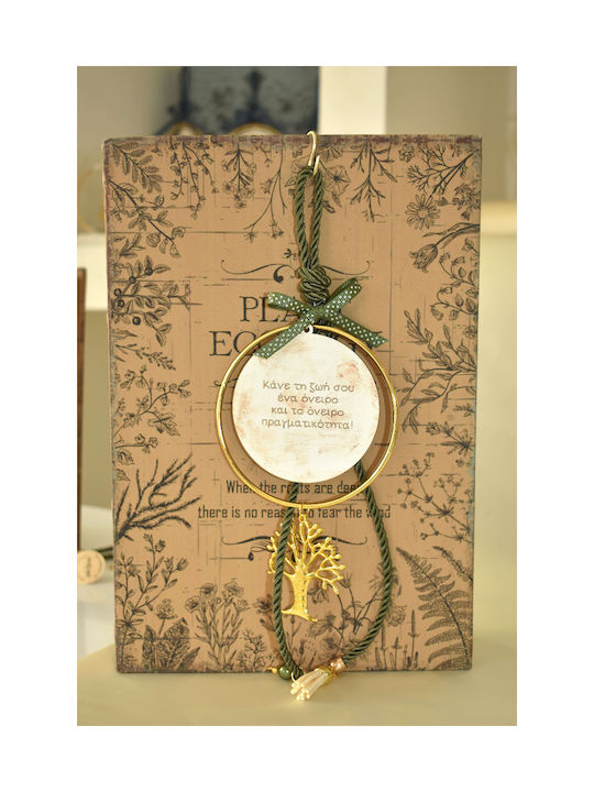 LiebeQueen Handmade Tabletop Lucky Charm Little Tree Green made of Metal 1pcs