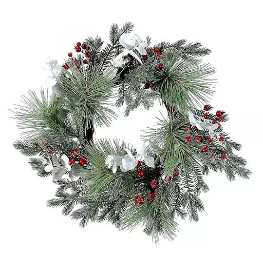 Weihnachtskranz mit 60cm Durchmesser Tannenbaum Kiefer Grau
