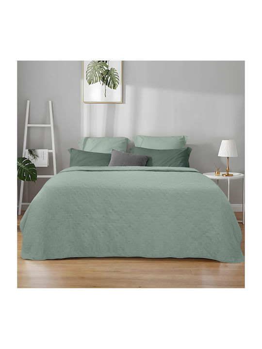Lino Home Lipe Coverlet Single Microfiber Green...